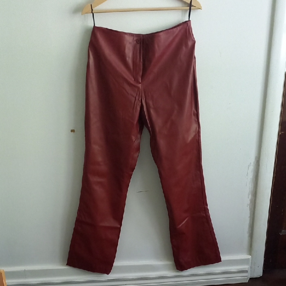 Smart Set Women's Straight Leg Pants - Burgundy